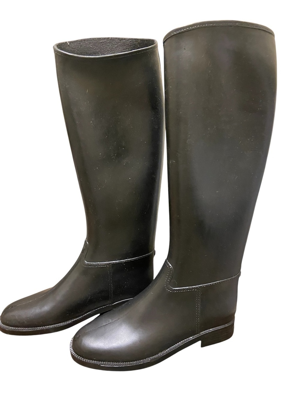 Winner Women’s Black Rubber Equestrian Riding Rain Boots Size 7 Made in Isreal